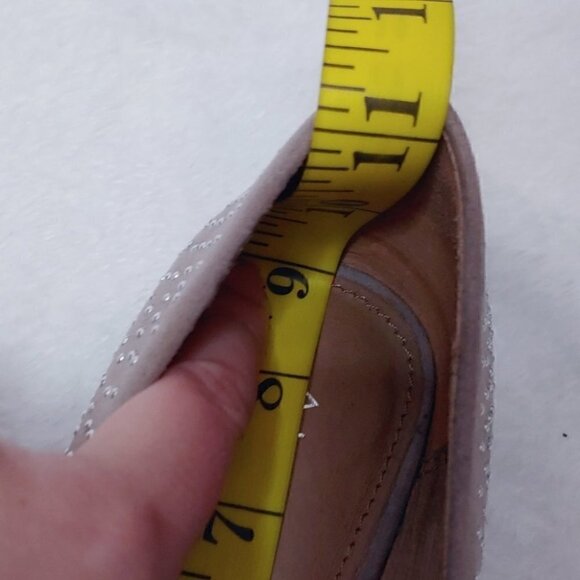 ALDO Taupe Studded Leather Pointed Toe Flats - Picture 7 of 7